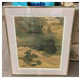 Framed magazine cover art 23 x 27