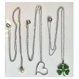 3 sterling silver necklaces