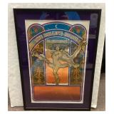 Framed 1969 Rolling Stones litho poster 18x26
