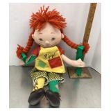 1988 Applause Pippi Longstocking 18" doll