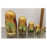 5-piece Russian nesting dolls