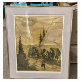 Framed magazine cover art 23 x 27