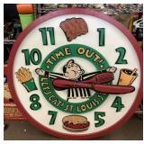55" diameter Time Out! clock