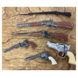6 miniature toy guns