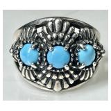 Sterling silver turquoise ring