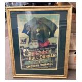 Bull Durham tobacco advertising poster 27 x 34"
