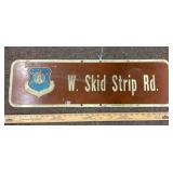 W. Skid Strip Rd. 2-sided street sign