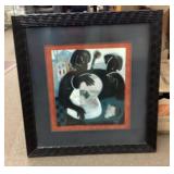 Framed Hessam signed art print 30"