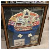 Framed Francisco Maldanado-Cisneros racing suit