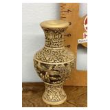 Carved resin vase