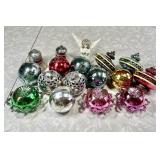 17 vintage plastic Christmas ornaments