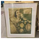Framed magazine cover art 23 x 27