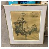 Framed magazine cover art 23 x 27