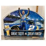 Miller Lite racing tin sign
