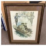 Framed "The American Girl in Italy" print 16x22