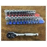 NEW Kobalt 1/4" ratchet and sockets