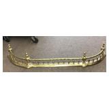 48" brass fireplace fender