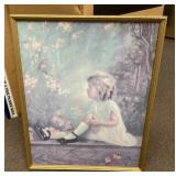 Framed "Song of the Lark" print 17x21