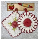 Vintage wall mount pot holder or key rack