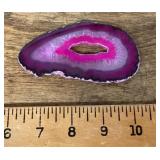 Pink agate slice
