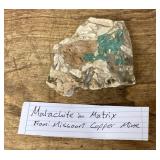 Malachite in matrix