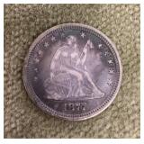 1877-S Liberty Seated quarter
