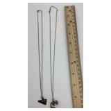 2 sterling silver necklaces