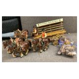 Vintage Horse drawn Lowenbrau beer wagon