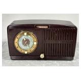 GE radio alarm clock in Bakelite case