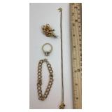 4 pieces of gold filled jewelry