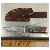 Fixed blade knife with belt sheath