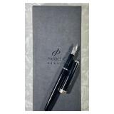 Black Parker "Sonnet" fountain pen with box
