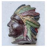 Vintage metal Native American pencil sharpener