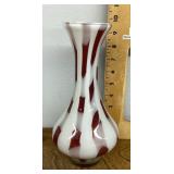 Murano style cased glass vase