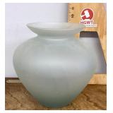 Large frosted glass vase