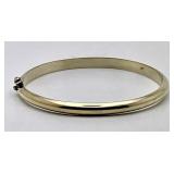 Gold over sterling silver clamper bracelet