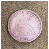 1866 seated Liberty half dollar