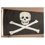 36" skull flag