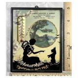 Vintage silhouette advertising thermometer
