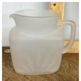 Frosted glass pitcher