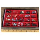 Costume jewelry pierced earrings
