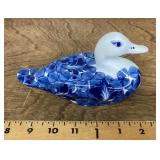Hand painted porcelain duck