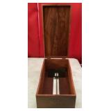 Vintage wood card file box