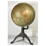 Antique 12" globe on cast iron stand ca. 1926-29