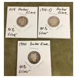 3 Barber dimes