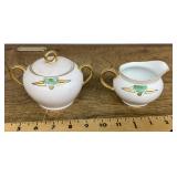 Bavarian porcelain cream and sugar