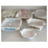 Clean up lot with bakeware and Pyrex measure