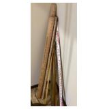 Yardsticks, pool cues, and umbrella