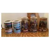 5 Miller High Life beer steins