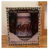 1993 Budweiser holiday beer stein